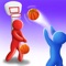 Collect basketballs and throw baskets at opponents