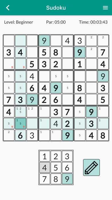 Sudoku - Time Challenge Screenshot