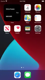 time - minimalist clock widget iphone resimleri 4