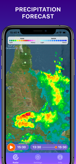 ‎RAIN RADAR ° peta cuaca langsung Tangkapan layar