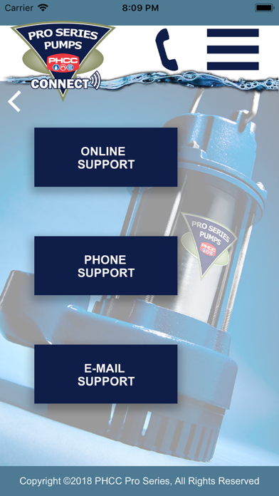 Pro Series Pumps CONNECT® Screenshot