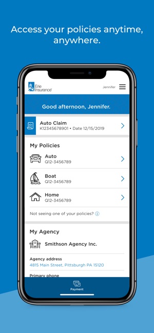 Erie Insurance Mobile On The App