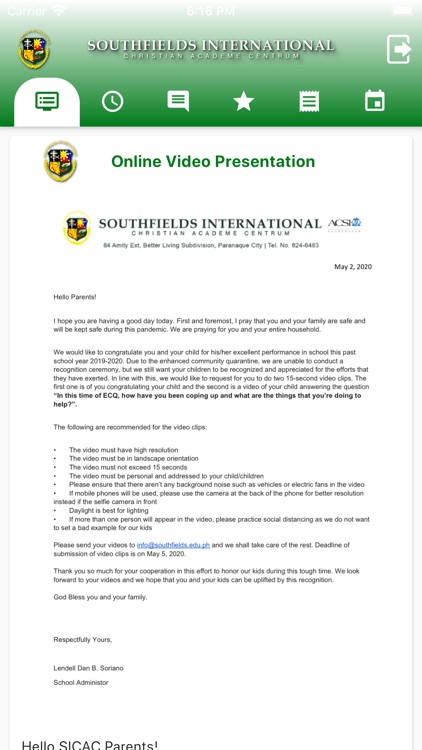 Southfields International CAC