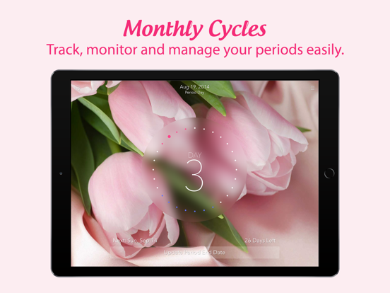 Monthly Cycles iPad app afbeelding 1