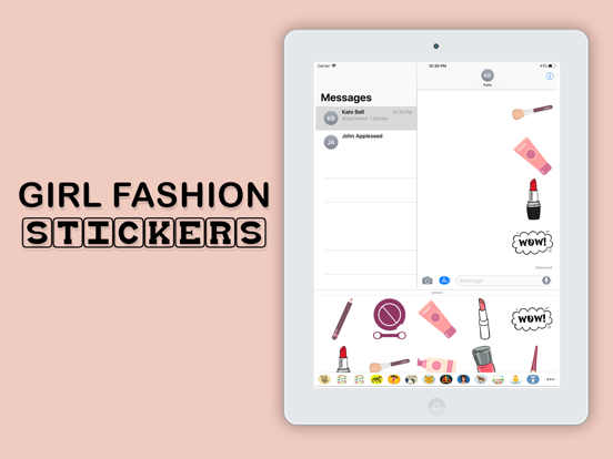 Girl Fashion Emojis iPad screenshot 4 - Stickers app