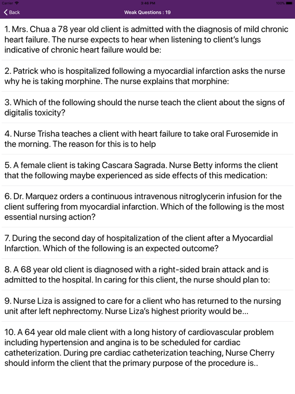 Fundamentals of Nursing Mock iPad screenshot