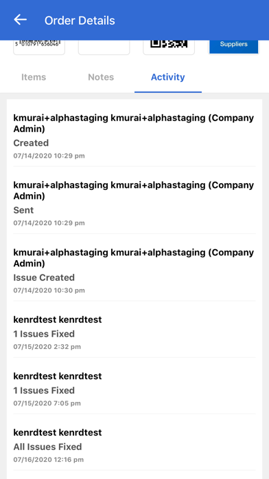 FacilGo® for Suppliers Screenshot