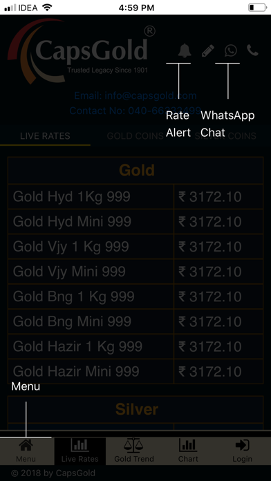 CapsGold SPOT Screenshot