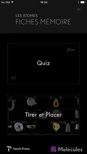 Capture d'écran de Les Atomes: Fiches Mémoire sur iPhone 1