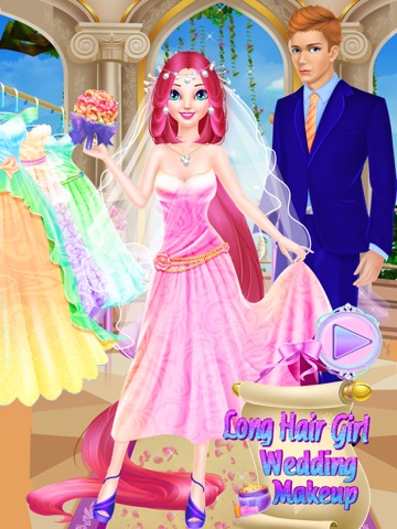 ロングヘアプリンセス結婚式化粧のおすすめ画像4