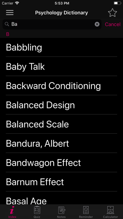 Screenshot #2 pour Psychology Dictionary Terms