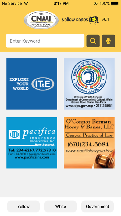 CNMI Phone Book Screenshot