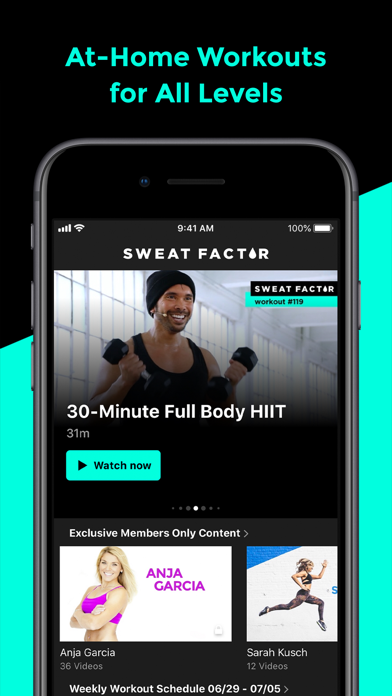Sweat Factor — at home fitness Screenshot