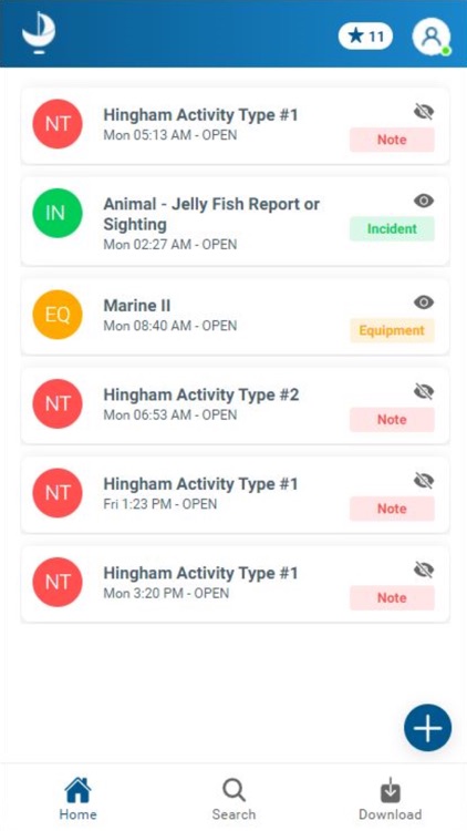 Online Mooring Activity Log