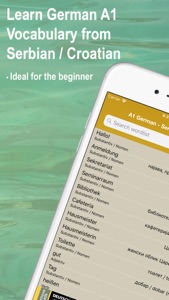 Serbisch Deutsch Vokabeln A1 screenshot #1 for iPhone