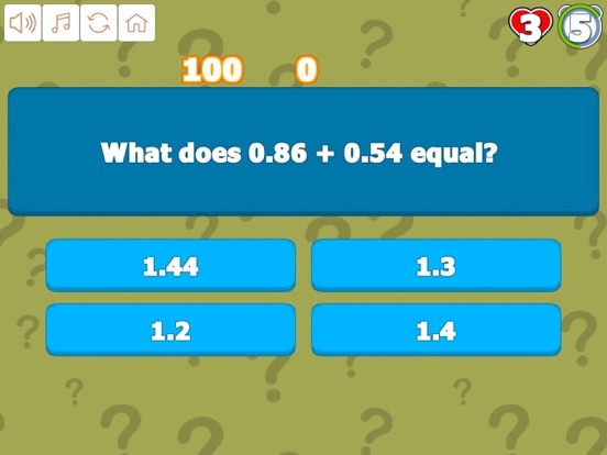 Grade 5 Math Trivia iPad screenshot