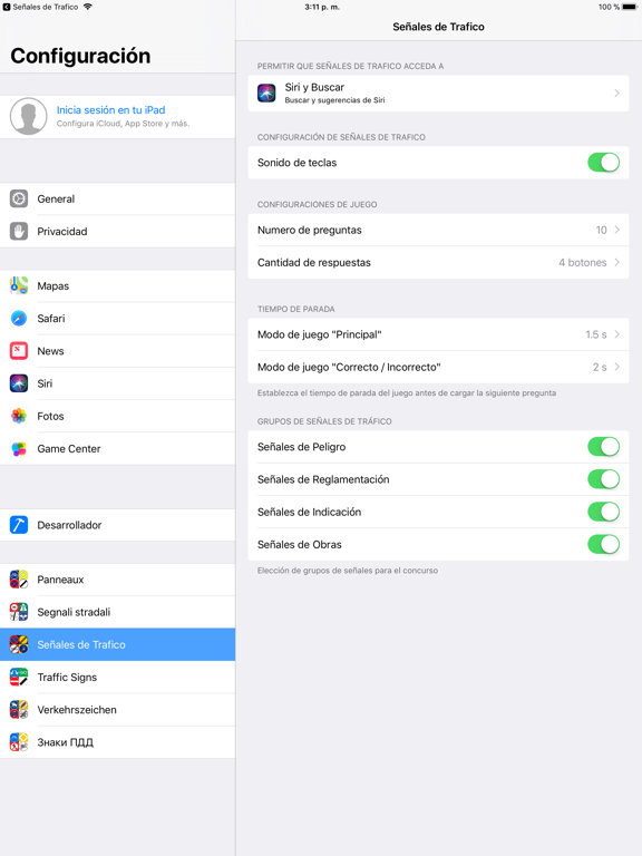 Señales de Trafico de la DGT iPad screenshot 8 - Education app