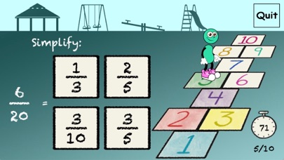 Hopscotch - Simplify Fractions iPhone screenshot 4 - Education app