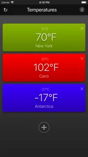 temperatures app iphone screenshot 1