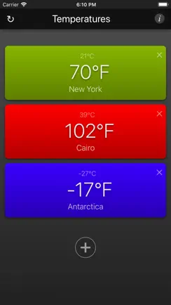 Temperatures App iPhone image 1