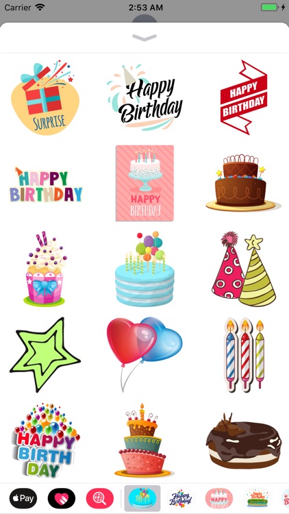 Wish Happy Birthday Stickers