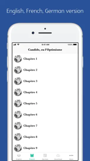 Capture d'écran de Candide Ou L'optimisme -audio sur iPhone 3