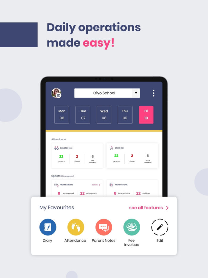 Kriyo School and Childcare App