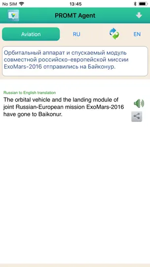 Screenshot von PROMT Agent auf dem iPhone 2