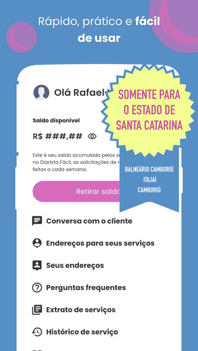 Diarista Fácil - Profissional Screenshot