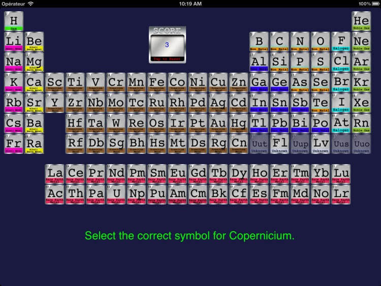 Periodic Table - Quiz