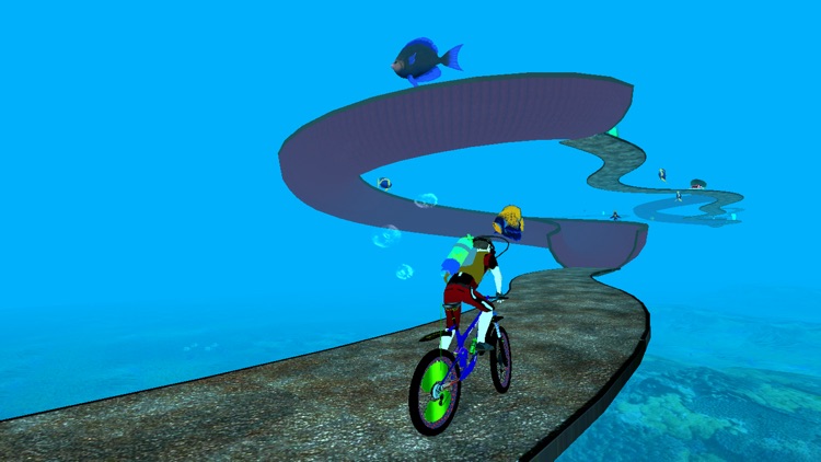 Underwater Crazy Bicycle Race screenshot-3