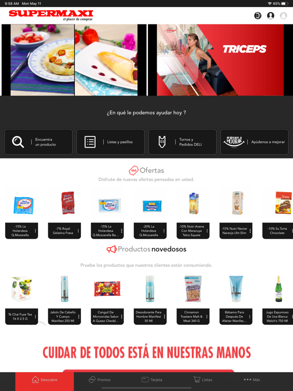 Supermaxi iPad screenshot 1 - Lifestyle app