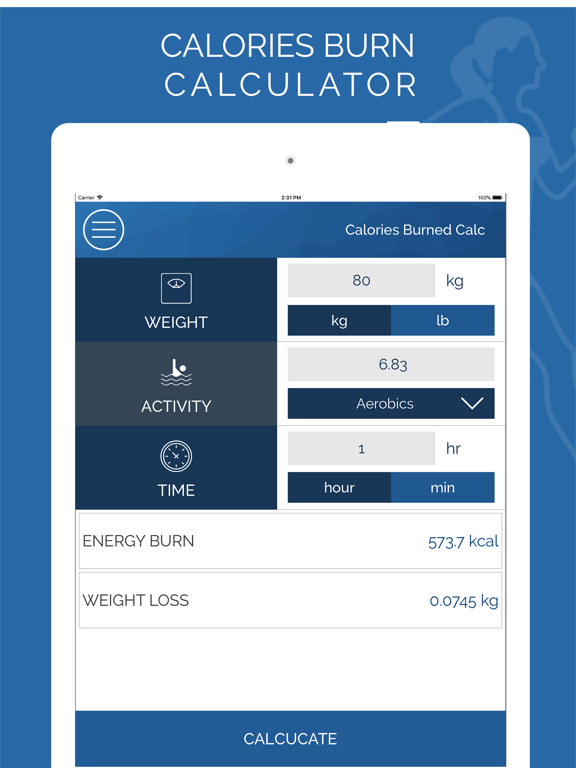 Screenshot #4 pour Calories Burning Calculator