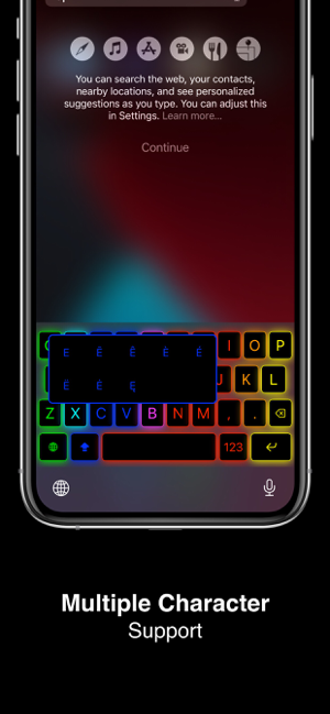 Pamja e ekranit të tastierës RGB