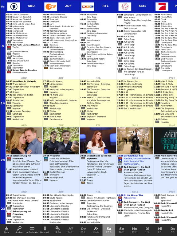 TV PRIMETIME - TV Programm iPad screenshot 2 - Entertainment app