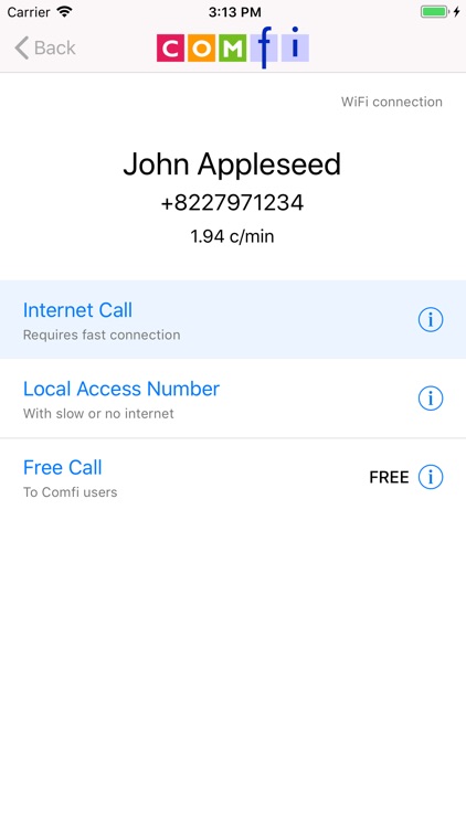 Comfi Cheap International Call