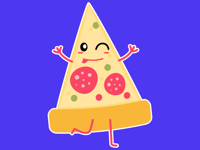 Pizza Slice Foodie Stickers