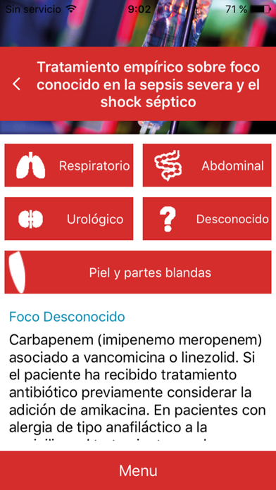 SEPSIS app 3.0 Screenshot