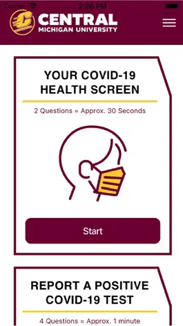 Game screenshot CMICH Healthscreen apk