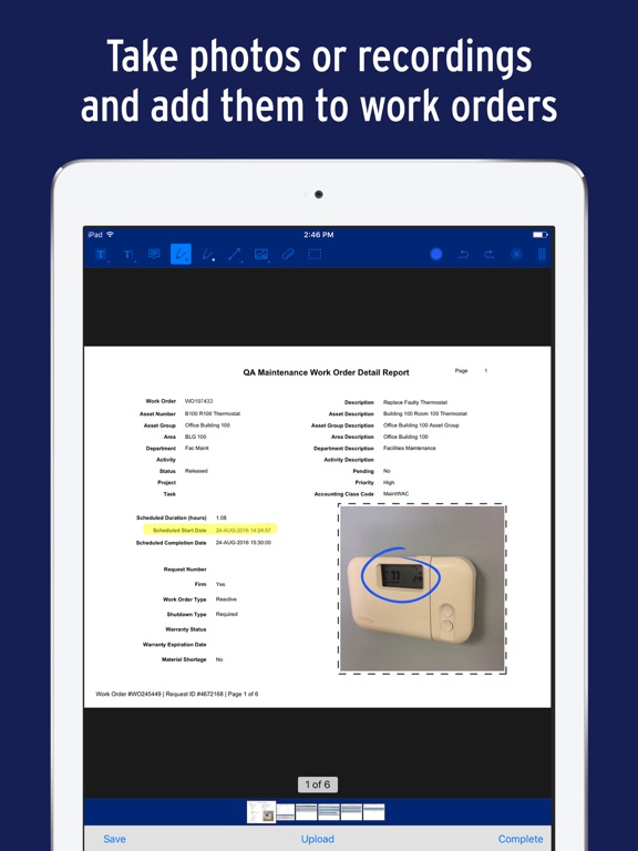 Mobile Work Orders iPad screenshot 3 - Business app