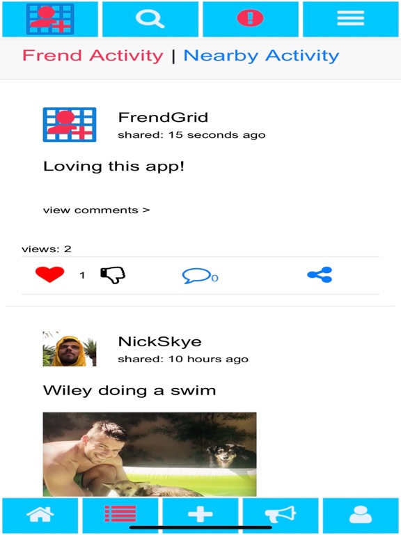 FrendGrid iPad screenshot 3 - Social Networking app