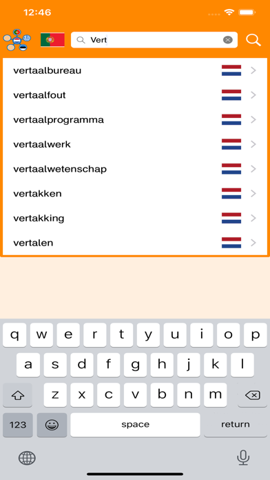 Vertaalwoordenschat Screenshot