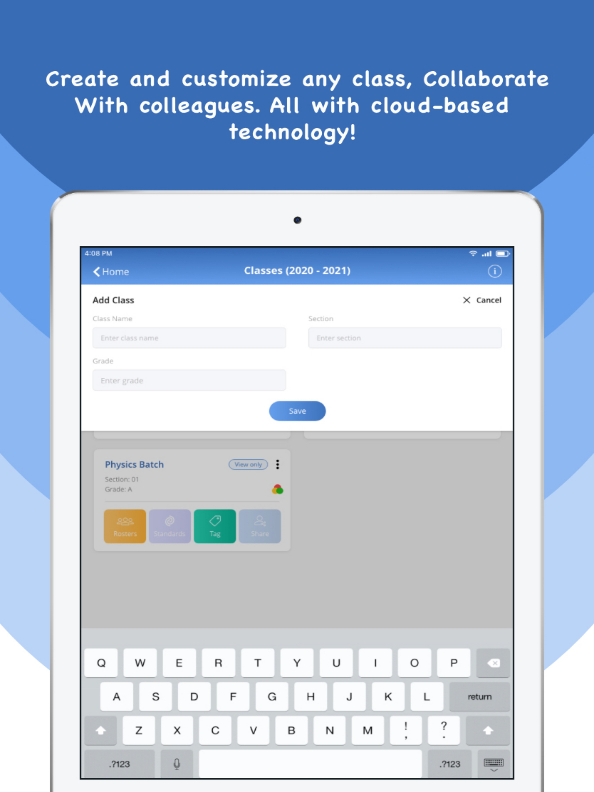 Chronicle Cloud: Teacher's App