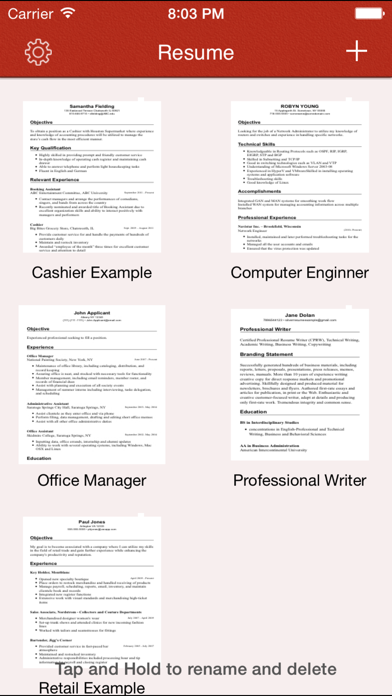 Resume Plus Screenshot