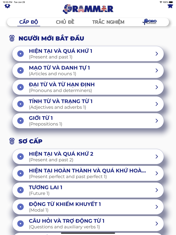 Screenshot #4 pour PORO - GRAMMAIRE ANGLAISE