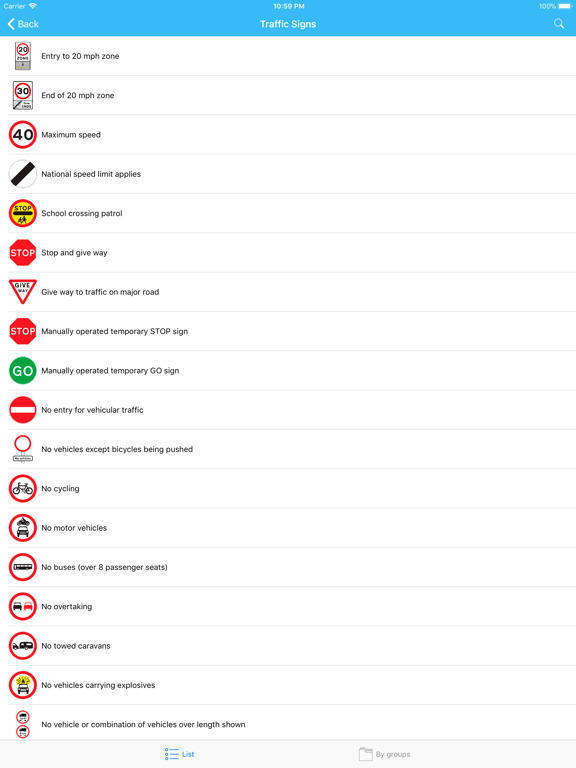 UK Road Signs: Test and Theory iPad screenshot 6 - Education app