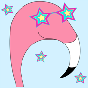 Funny Pink Flamingo Stickers