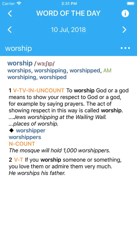 Collins COBUILD Dictionary screenshot 4 of 5