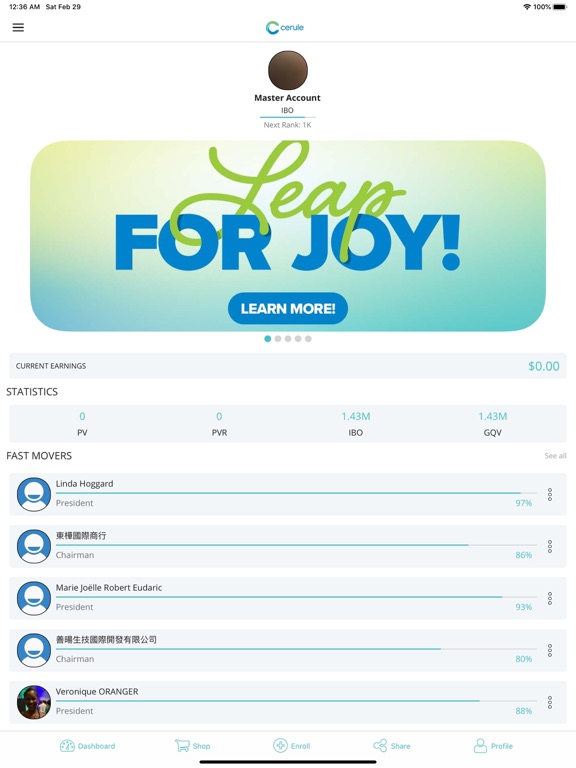 Cerule iPad screenshot 1 - Business app