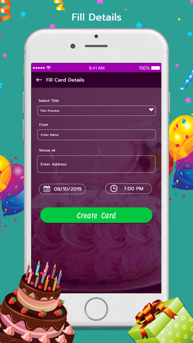 Invitation Maker - Card Design Screenshot
